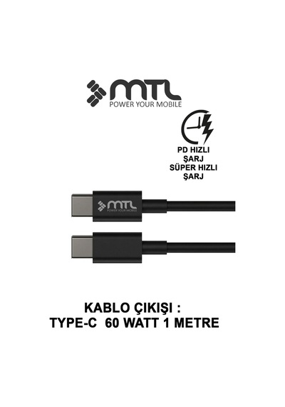 25w Pd + Usb Çift Çıkışlı Adaptör Ve Type-c Kablo Hızlı Şarj Seti Mt1725