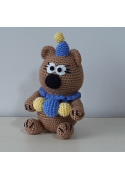 Amigurumi Örgü Oyuncak Ayı Palyaço 24 Cm