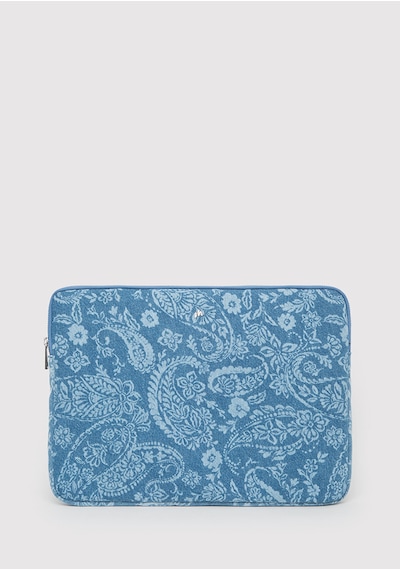 Mavi - Etnik Desenli Denim Laptop Çantası 1913825-31558