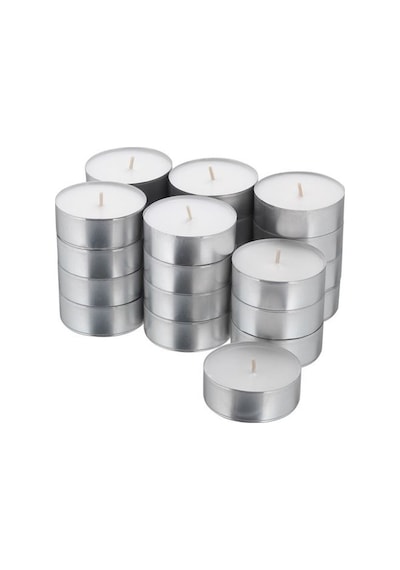 Ikea Glımma Tealıght Mum 24 Lü Paket - 5,9 Cm Beyaz