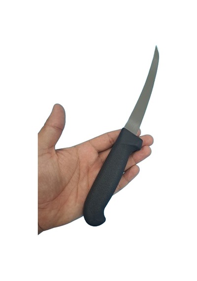 Fischer 1025-15 Kıvrık Kemik Sıyırma Bıçağı 14 Cm Siyah