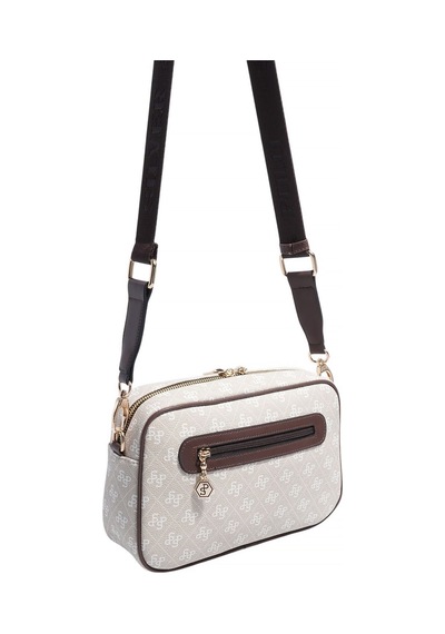 Silver Polo Sp1280 Kadın Çapraz Çanta Monogram Taş-kahve