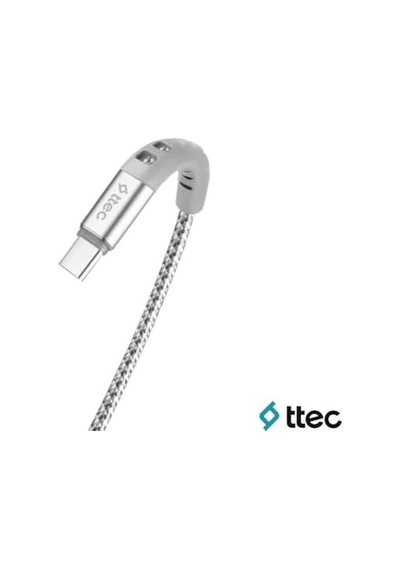 2dkx02cg Extremecable Ekstra Dayanıklı Type C Şarj Kablosu 150cm Gümüş