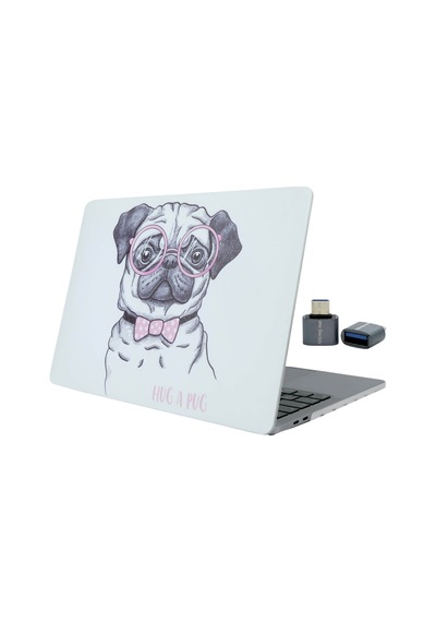 Macbook Pro 13 Kılıf M1 M2 A2338 A2289 A2251 A2159 A1989 Köpek Dostu Tpu Sert Kapak Açık Pembe