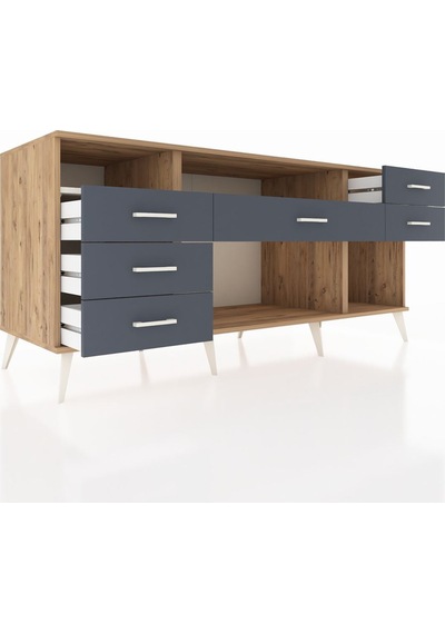 Kronos Konsol 2 Raflı 6 Çekmeceli 176x59x83 Çam-aytaşı/antrasit Aytaşı/antrasit Kronos Konsol 2 Raflı 6 Çekmeceli 176x59x83 Çam-aytaşı/antrasit Aytaşı/antrasit