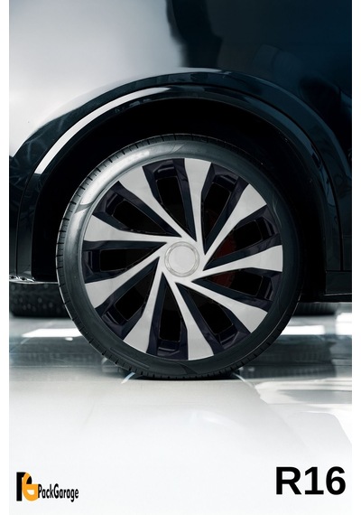Citroen C4 Grand Picasso 16'' İnç Jant Kapağı 4 Adet Siyah Gri C124