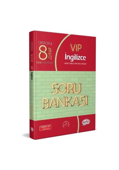 8. Sınıf İngilizce Soru Bankası VİP - Editör YayınEVİ