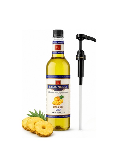 Simonelli Ananas Aromalı Kahve ve Kokteyl Şurubu 700 ML + Pompa