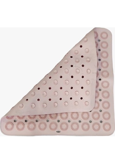 Kare Masajlı Silikon Banyo & Duş Kaydırmazı Pembe Renk Pembe