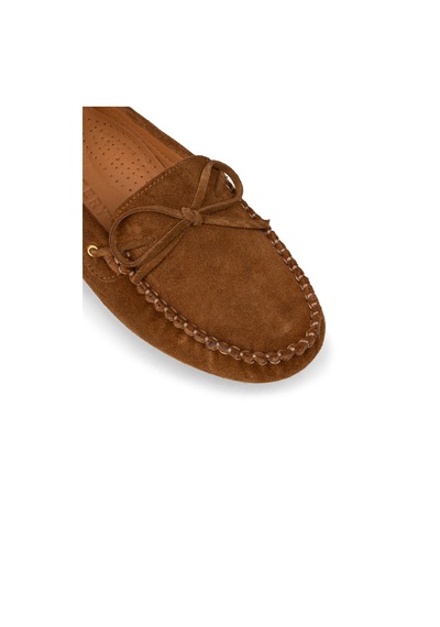 Deery Kadın Hakiki Süet Taba Rengi Loafer Ayakkabı - Dl505ztbac01