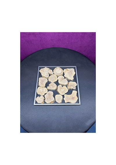 Epoksi Hobi Seti 40x40 Cm Kare Çerçeve Ham Zeytin Ağacı Parçaları 30x10 Metal Demir Profil Ne