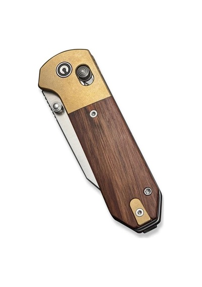 Civivi Yonder Clip Point Guibourtia Wood Handle And Stonewashed Brass Bolsters Satin Finished 14c28n Blade Kamp Çakı Kahverengi Civivi Yonder Clip Point Guibourtia Wood Handle And Stonewashed Brass Bolsters Satin Finished 14c28n Blade Kamp Çakı Kahverengi