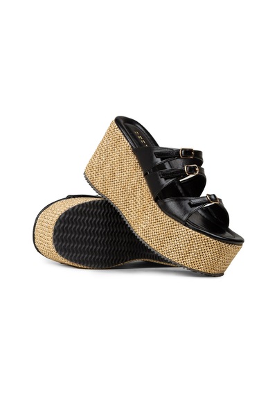 Deery Kadın Siyah Platform Topuklu Terlik - Rd120zsyhc01 Siyah