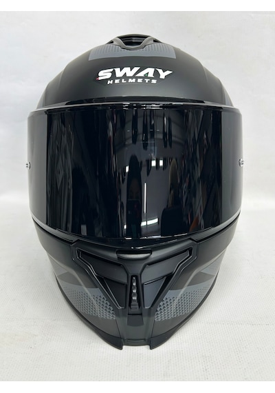 Sway Sw 867 Asphalt Black Grey Siyah Vizörlü Iç Vizörlü Kapalı Kask