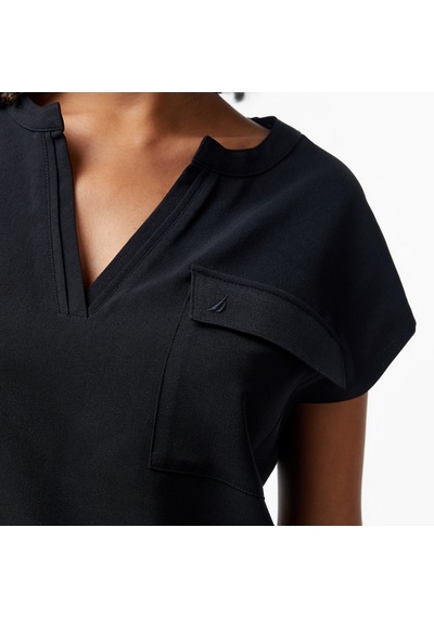 Nautica Kadın Siyah Relaxed Fit Gömlek Düz 55w090t Siyah