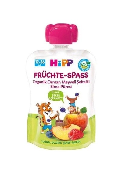 Mey İthalat Organik Orman Meyveli Şeftalili Elma Püresi 100 Gr 100 G