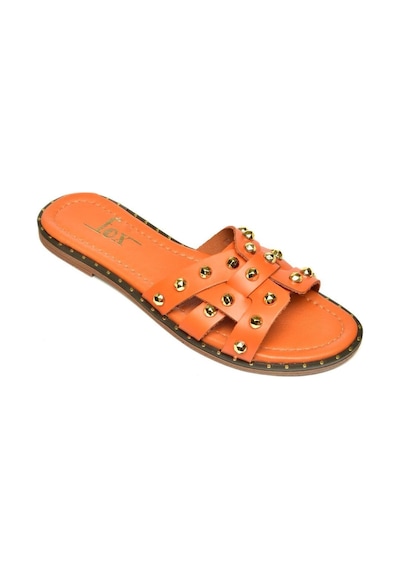 Fox Shoes U291100003 Turuncu Hakiki Deri Kadın Terlik Turuncu-hakiki Deri Çok Renkli