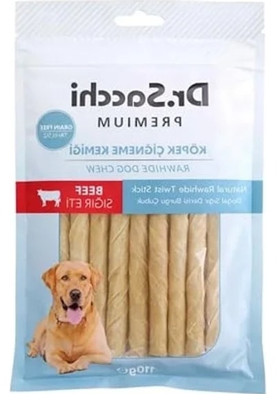 5" Uzunluğunda Doğal Sığır Derisi Köpek Ödülü Seti