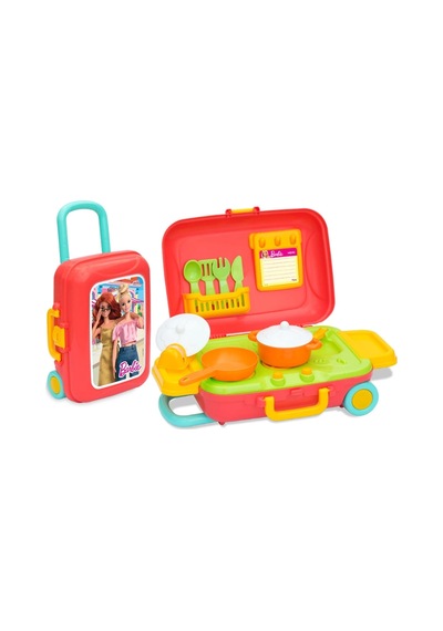 Barbie Mutfak Set Bavulum - Mutfak Setleri - Ev Oyuncak Setleri - Bulaşık Seti 1 Adet
