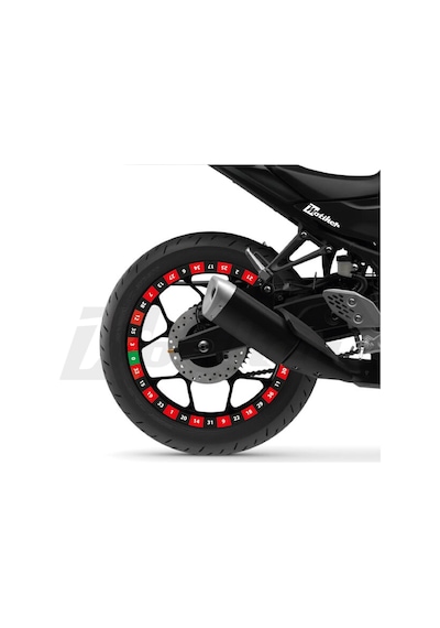 Motosiklet Jant Sticker Rulet Tasarım Etiket Modeli 17' Jant Uyumlu