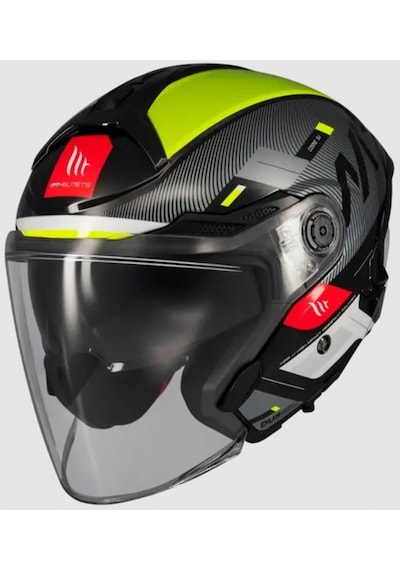 Mt Cosmo Sv Silence B3 Parlak Açık Kask Siyah - Sarı