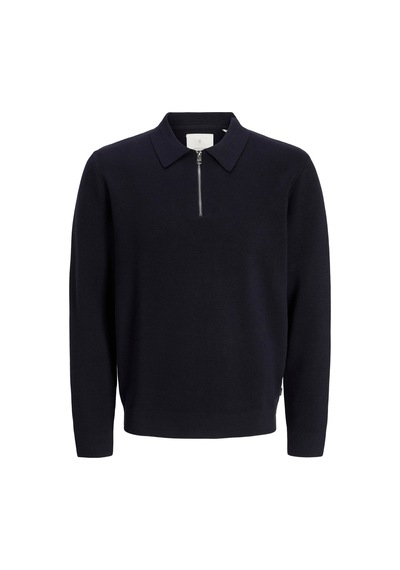 Jack & Jones Jprmılano Stıtch Knıt Zıp Polo Sn Night Sky Çok Renkli