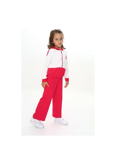 Toontoy Kids Toontoy Kız Çocuk Reglan Kol Kapüşonlu Gizli Cepli Eşofman Takım Koyu Fuşya