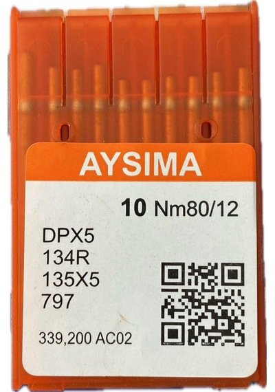 Sanayi Tip Düz Dikiş Makinesi İğnesi Kalın Dip Dpx5 Nm80/12