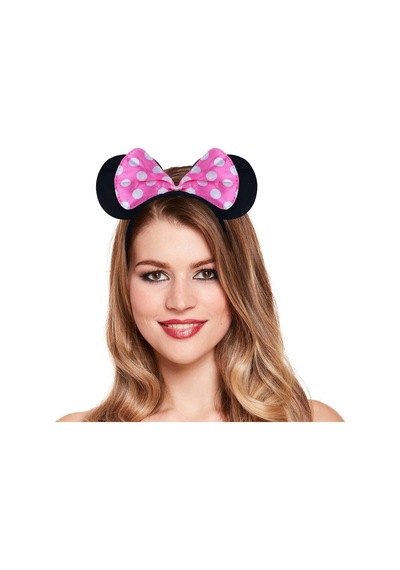 Pembe Fiyonklu Minnie Mouse Tacı Mini Kulak Çocuk