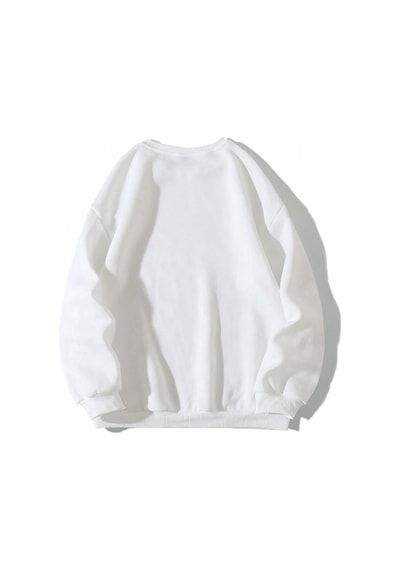 Startmore Yıldız Desenli Düşük Sweat Beyaz Beyaz