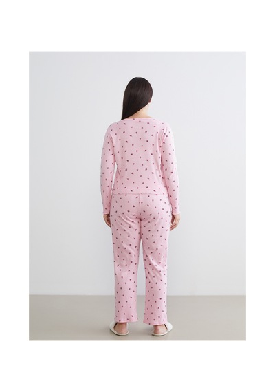 Lcw Dream Pembe U Yaka Çiçekli Kadın Pijama Takım