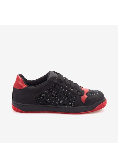 Rouge Hakiki Deri Kadın Spor & Sneaker Ayakkabı 7180-18 Siyah