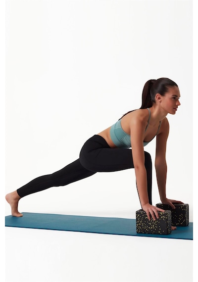 Actifoam Yoga Blok 2'li Set/ Orta Sert/siyah-sarı Sarı - Siyah