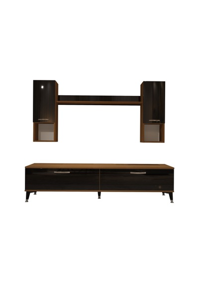 Decoraktiv Eko 5da Mdf Std Silver Tv Ünitesi Tv Sehpası Ceviz - Siyah