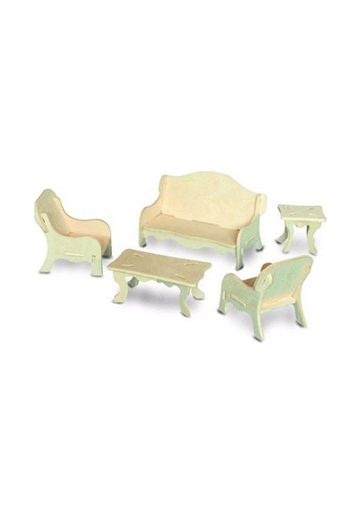 3D Ahşap Puzzle  - Salon Takımı
