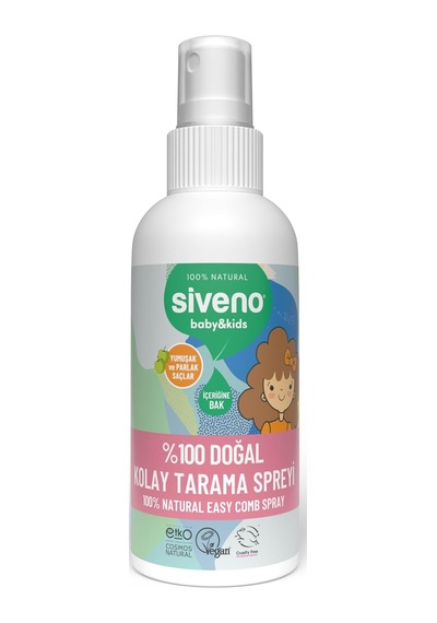 Siveno%100 Doğal Kolay Tarama Spreyi Çocuklar İçin Nemlendirici Hindistan Cevizi Yağlı 100 Ml