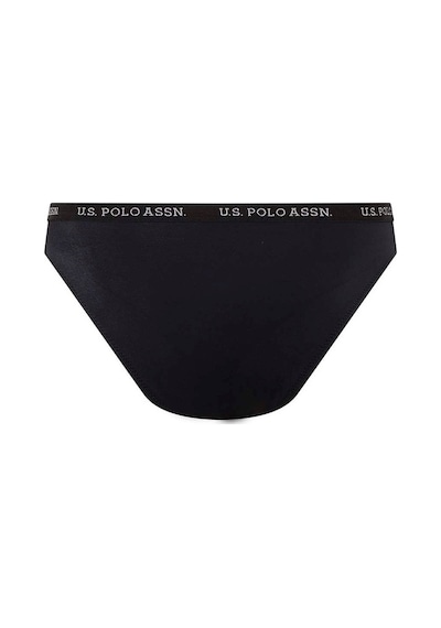 U.S. Polo Assn. Kadın Siyah Kalın Kenarlı Lastikli Bikini Alt 21511