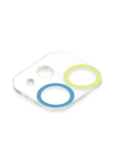 Apple iPhone  Uyumlu  12 Mini Renkli Kamera Lens Koruma Cam - Sarı-mavi Çok Renkli
