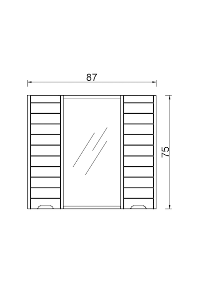 Denko Mostar 90 Cm Mdf Lake Aynalı Banyo Dolabı Üst Modül Çok Renkli