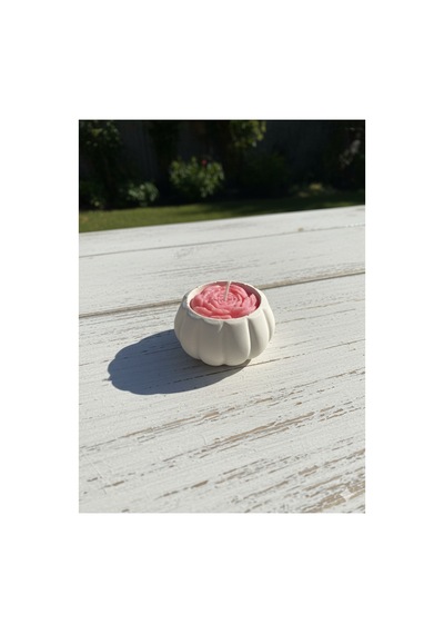 Tealight Bal Kabağı Söz, Nişan, Kına Hediyelik Mumluk Beyaz