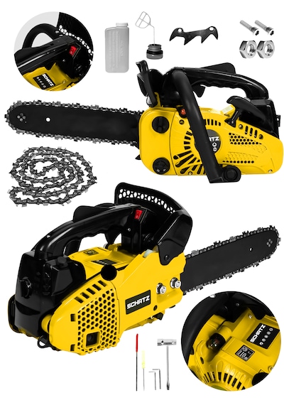 Schatz 25cc Mini Benzinli Testere Ağaç Odun Dal Budama Ve Kesme Testeresi Hızar Motoru 35cm Testere Sarı