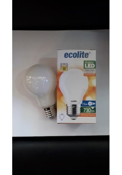 10'lu Paket Ecolite 7.5w E27 Led Ampul Soft Filament