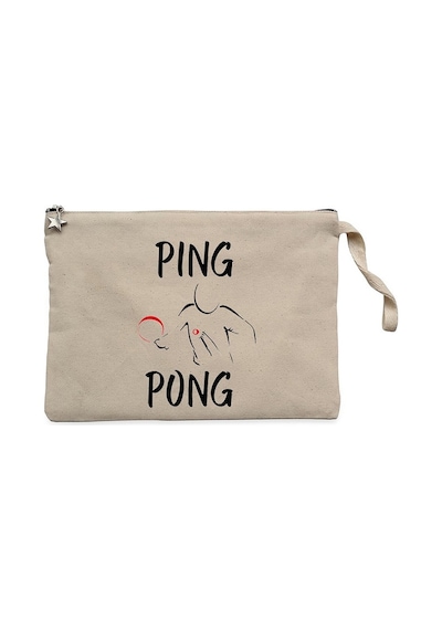Ping Pong Actor Design Krem Clutch Astarlı Cüzdan / El Çantası Krem