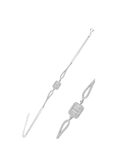 Gümüş Rodyumlu Baget Taşlı Dörtlü Set (535071478)