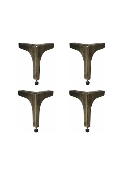 4 Adet Klas Ayak Metal 17 Cm Antik Mobilya Koltuk Ayağı Antik Sarı