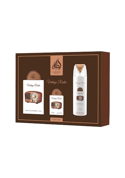 Lattafa Pride Vintage Radio Edp 100 Ml + Edp 20ml + 200 Ml Body Shower Unisex Parfüm Seti Oryantal