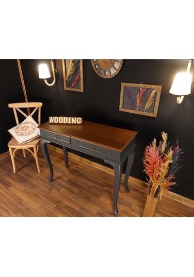 Wooding 120 Cm Çekmeceli Masif Antrasit Ceviz Dresuar (548588322) Ceviz
