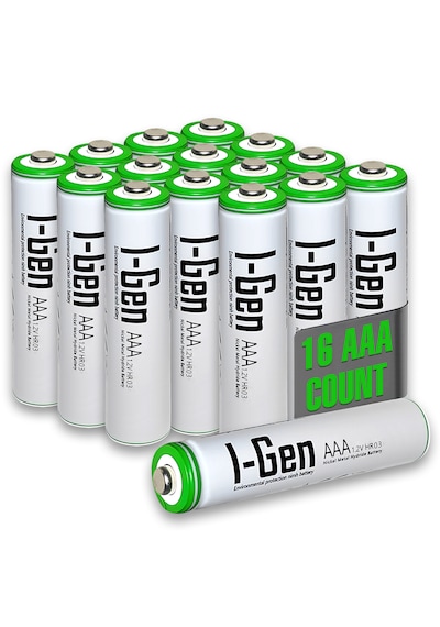 I-Gen B136 16 Adet AAA 900 mAh Şarj Edilebilir İnce Kalem Pil 1.2V Ni-MH Şarjlı Pil