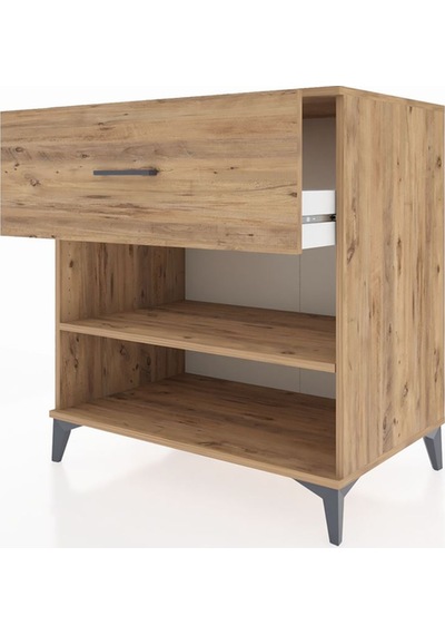 Kronos Şifonyer Tek Raflı Tek Çekmeceli 88x59x96 Çam-çam Çam