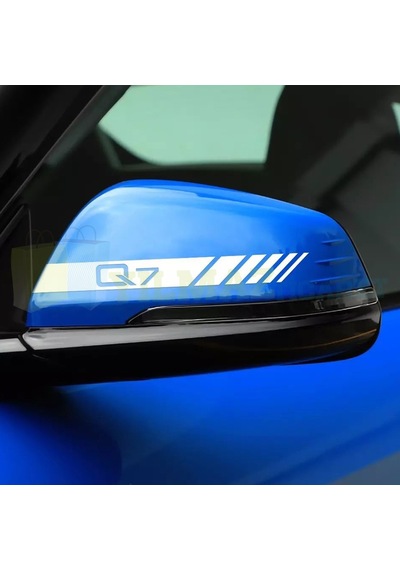 Audi Q1 Q2 Q3 Q4 Q5 Q6 Q7 Q8 Yan Ayna Şerit Oto Sticker 1 Çift 20 X 2 Cm